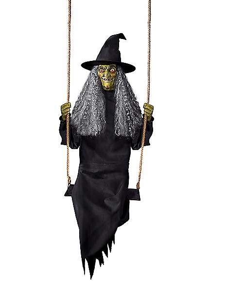Add a Touch of Whimsy with a Swinging Witch Spirit Halloween Decoration